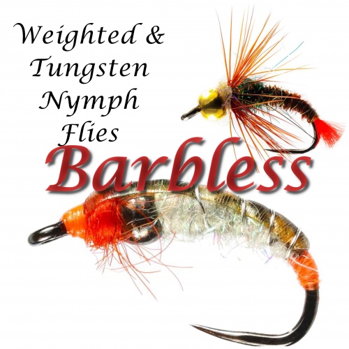 Barbless Weighted & Tungsten Nymph Flies